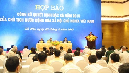 Họp báo công bố Quyết định đặc xá năm 2015 của Chủ tịch nước  - ảnh 1